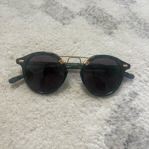 KREWE ST. LOUIS Bottle Green + Zulu 24K Sunglasses